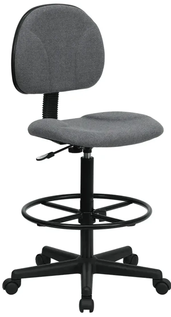 Flash Furniture Bruce Gray Fabric Drafting Chair (Cylinders: 22.5''-27''H or 26''-30.5''H)