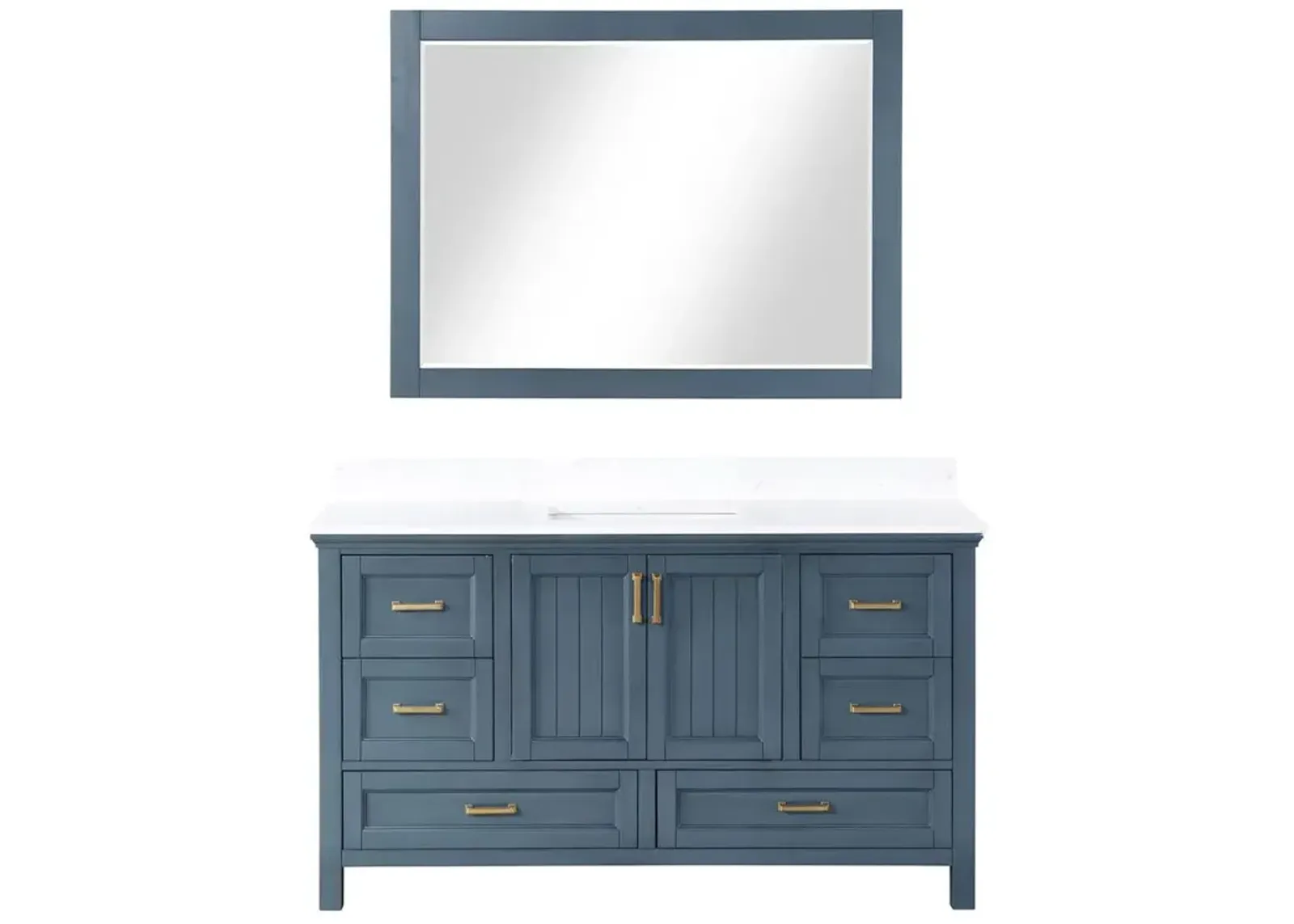 Altair 60 Single Bathroom Vanity Set in Classic Blue with Mirror