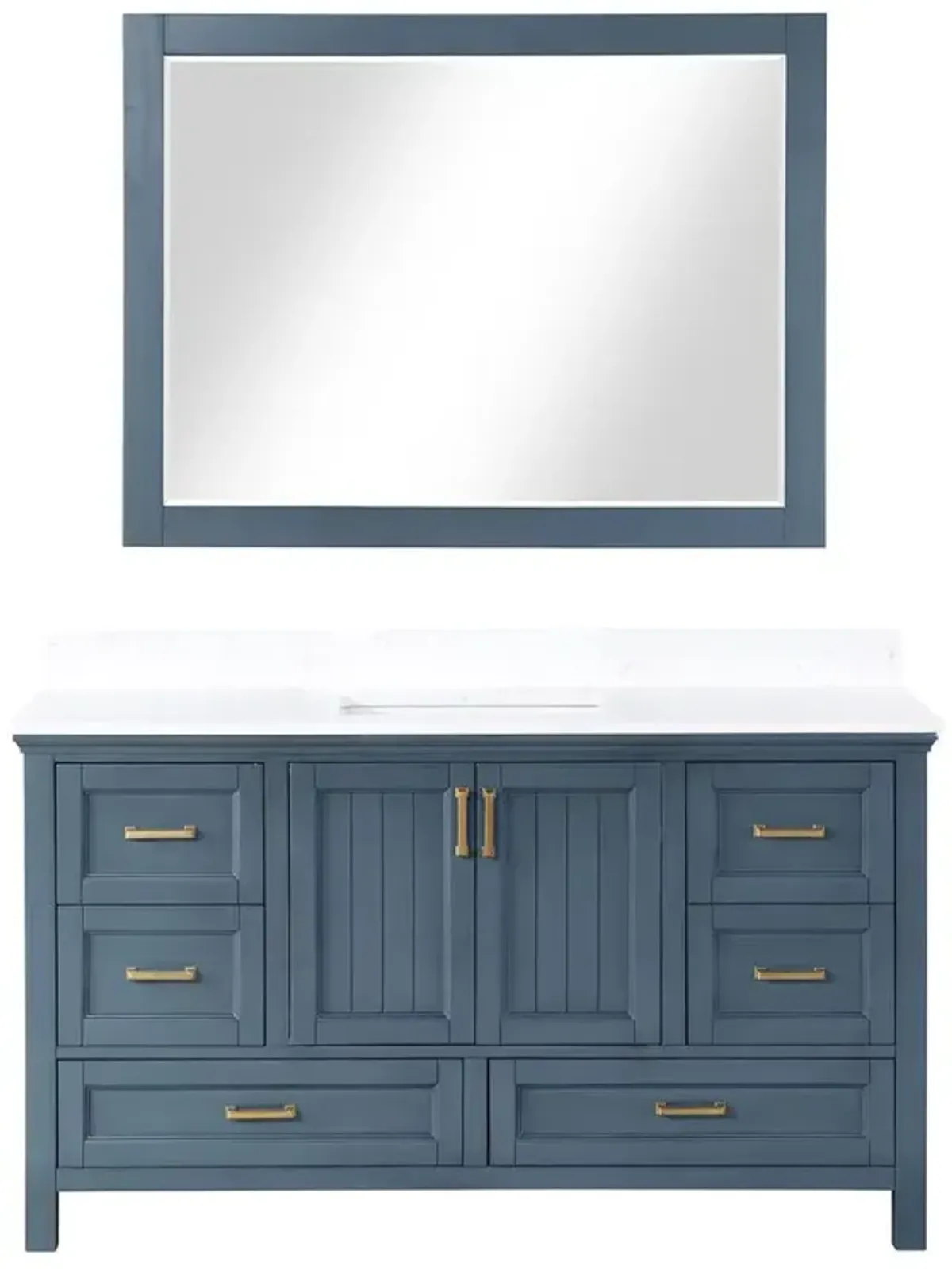 Altair 60 Single Bathroom Vanity Set in Classic Blue with Mirror