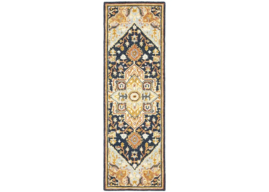 Alfresco 2'6" x 8' Navy Rug