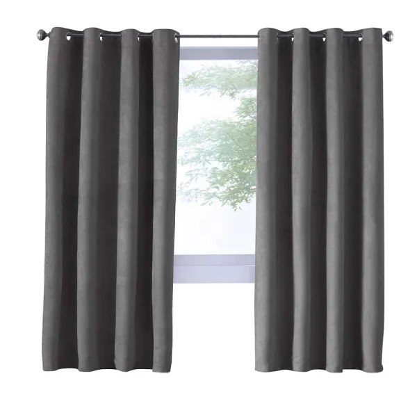 Thermalogic Navar Blackout Light Super Soft Faux Suede Fexture Grommet Curtain Panel