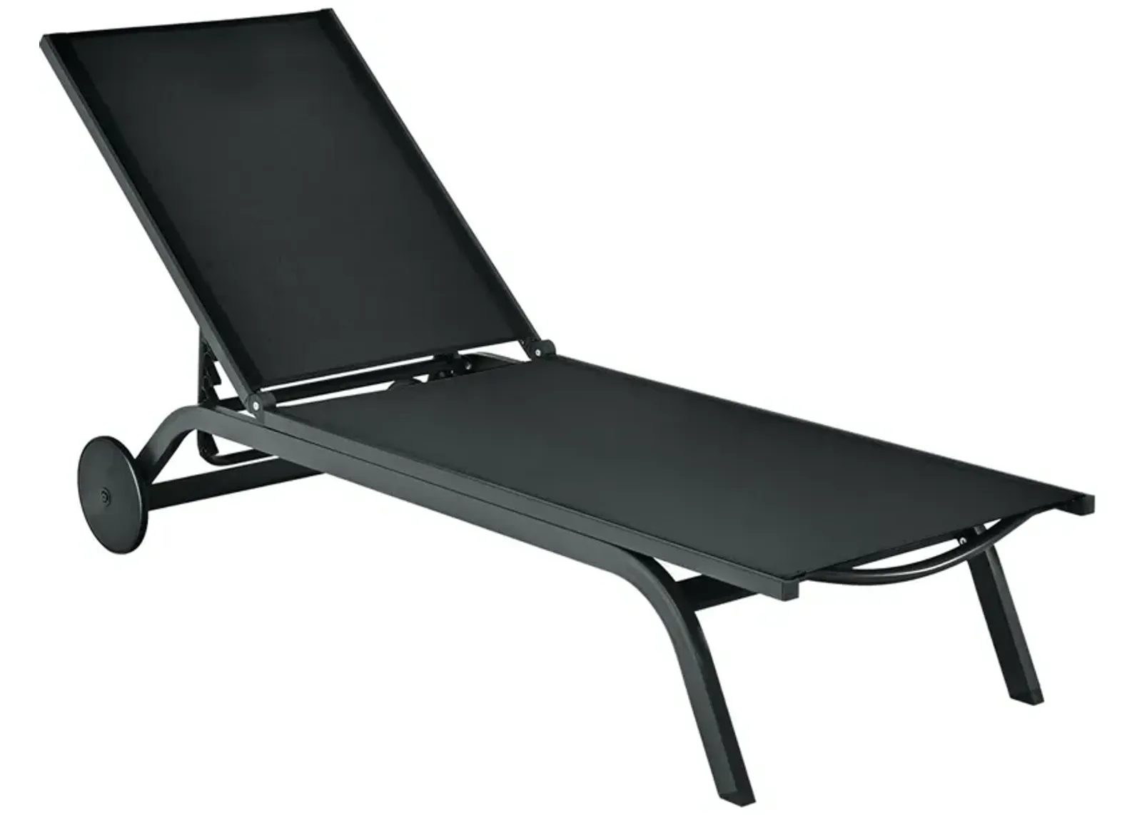 Aluminum Fabric Outdoor Patio Lounge Chair with Adjustable Reclining