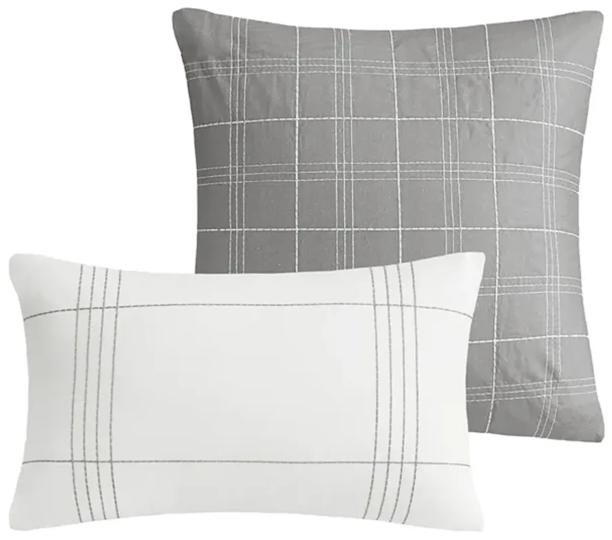 Gracie Mills Ellison 6-Piece Jacquard Stripe Oversized Cotton Comforter Set