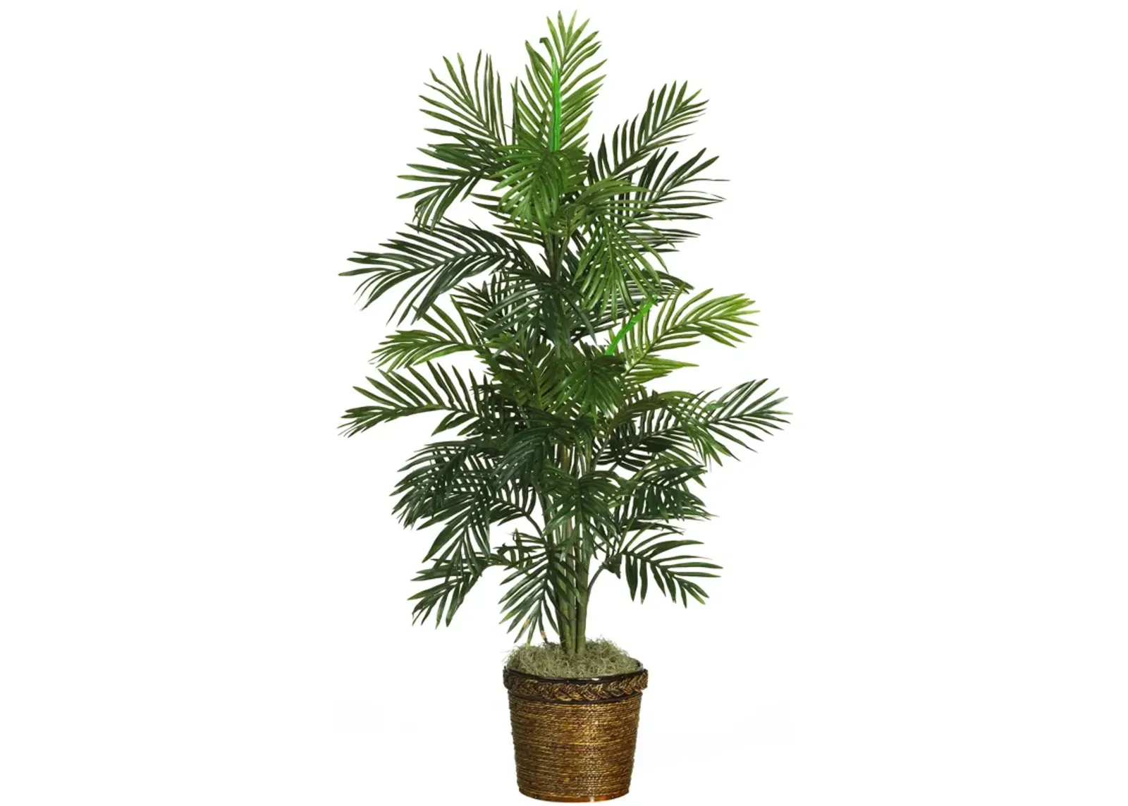 HomPlanti 56 Inches Areca Palm Silk Tree w/Basket