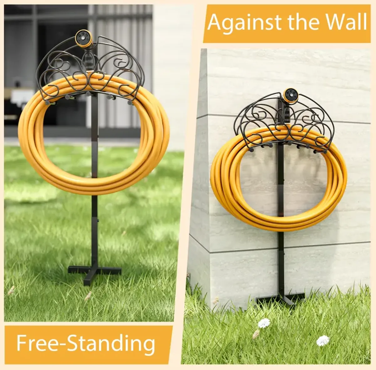 Detachable Freestanding Hose Holder for Outdoor Yard Garden Lawn