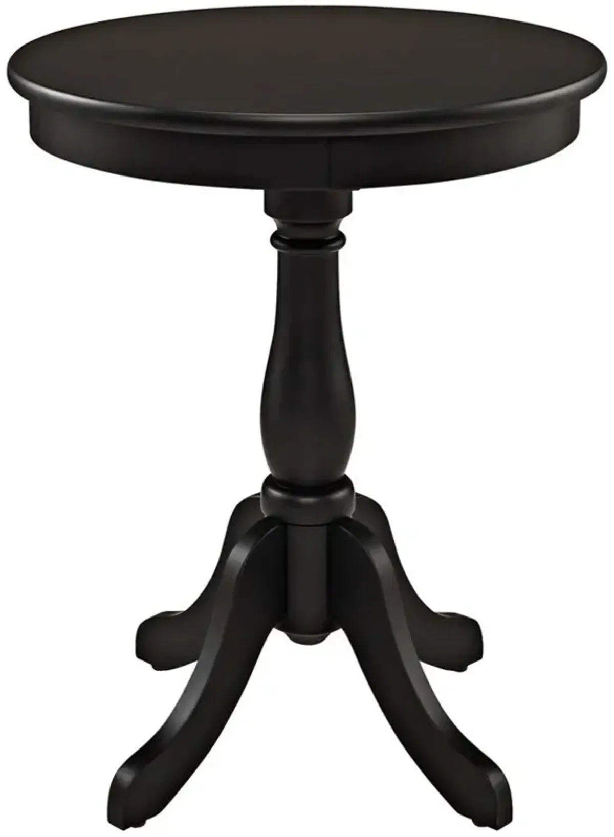 Powell Furniture Round Table, Black, 18"L x 18"W x 22"H