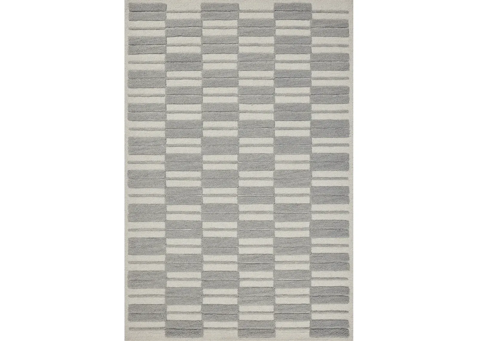 Bradley BRL-03 Ivory / Gray 2''6" x 7''6" Rug by Chris Loves Julia