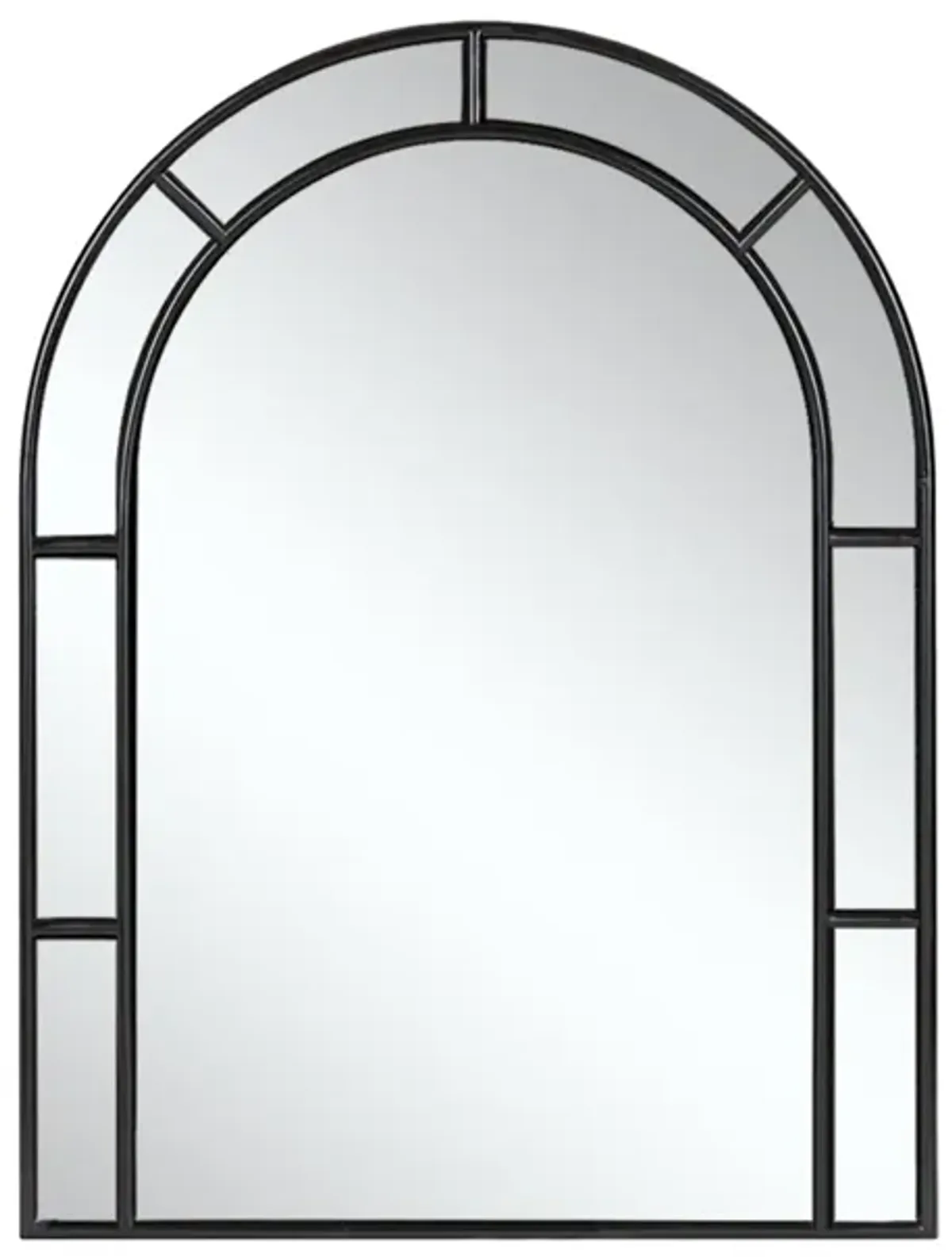 36*24 Arched Metal Black Framed Wall Decorative Mirror