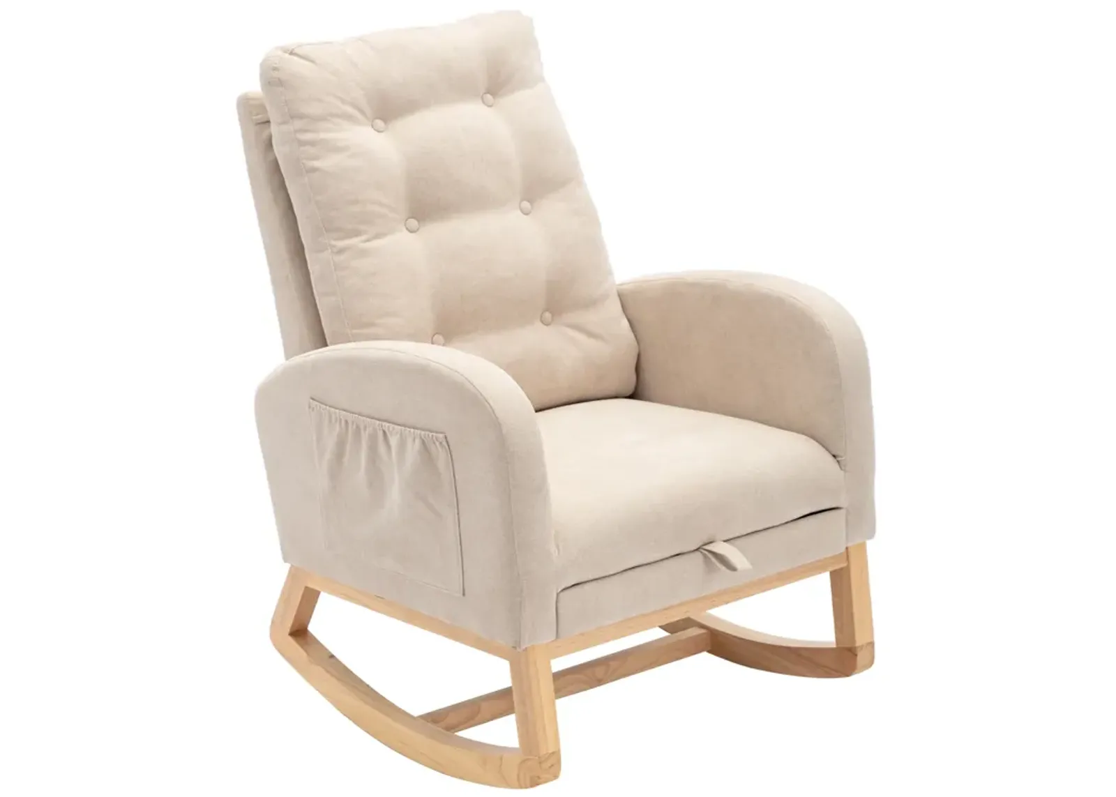 High Back Accent Rocking Chair with Footrest