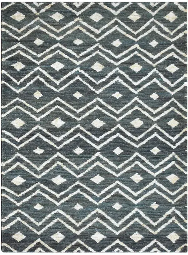 HAND KNOTTED SUMAK JUTE ECO-FRIENDLY Contemporary AREA RUGS  - 4'x6', Rectangle Shape, Green Beige Color, Contemporary, High Pile, Natural Fiber, Outdoor Indoor Handmade Area Rugs (J00078)