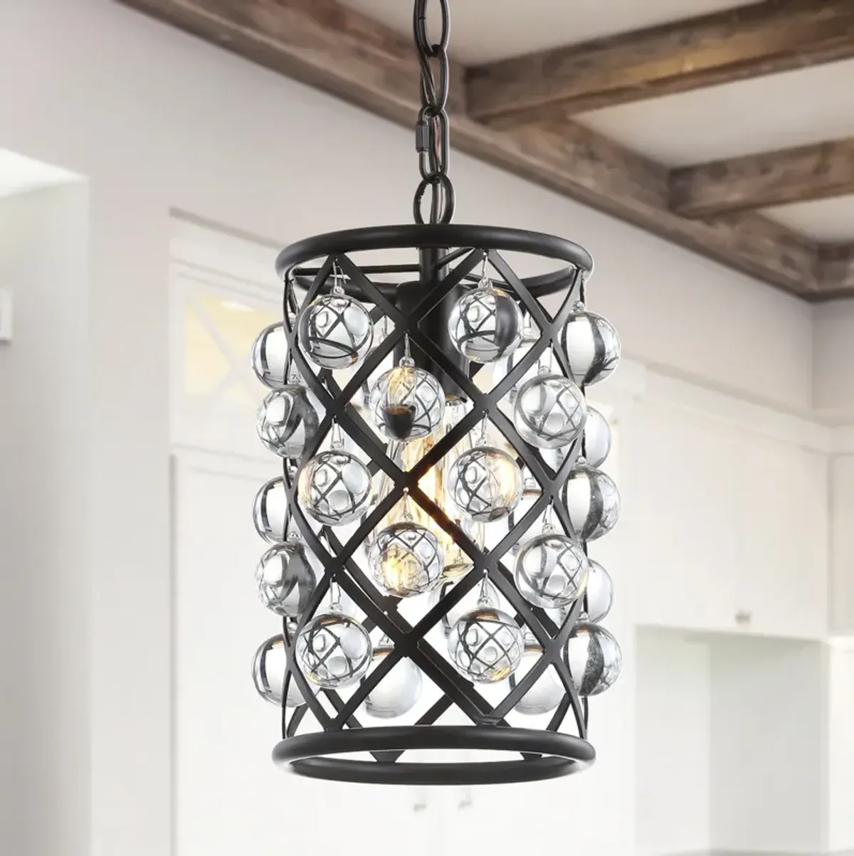 Gabrielle Metal/Crystal LED Pendant