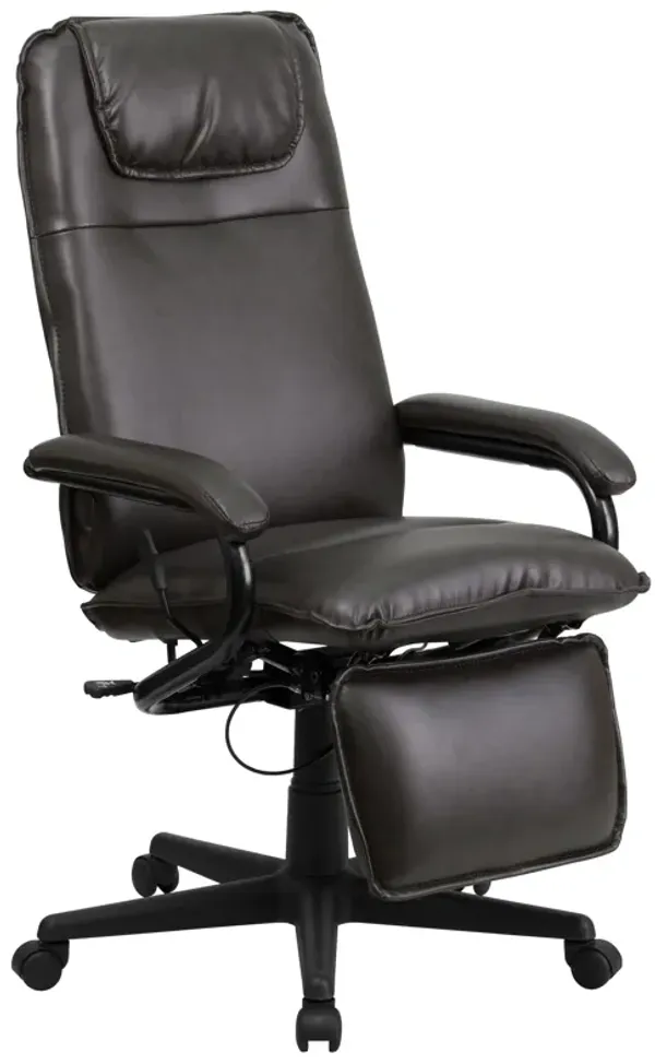 Robert High Back LeatherSoft Executive Reclining Ergonomic Swivel Office Chair with Arms