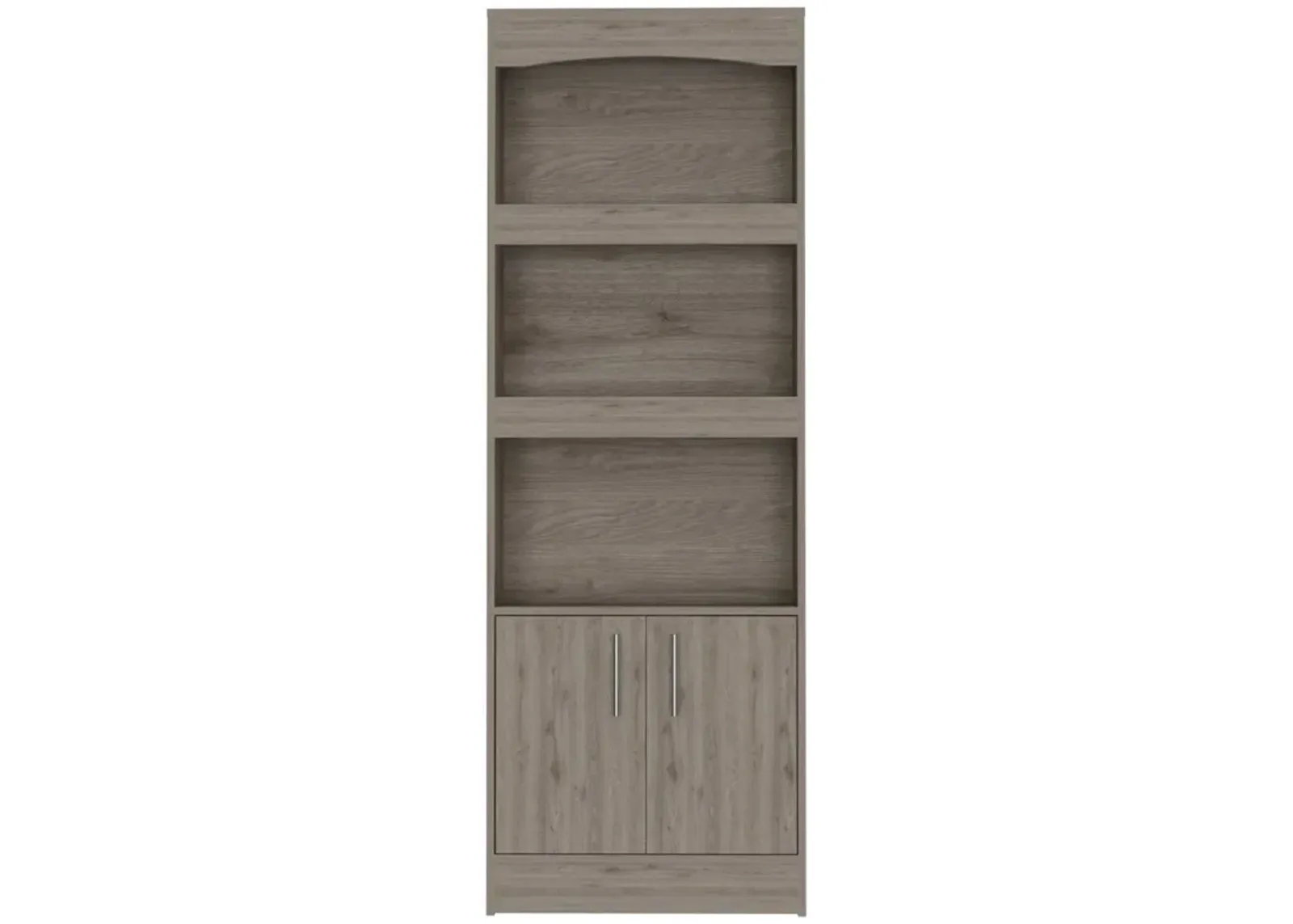 Homezia 71" Three Shelf Bookcase with Cabinet Storage