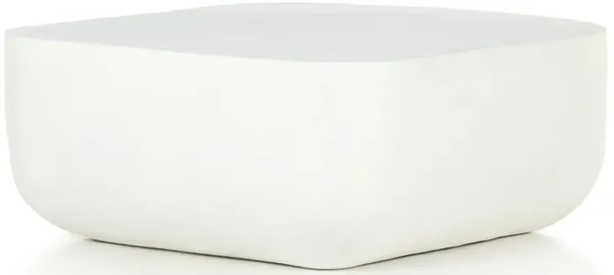 Basil Square Outdoor Coffee Table - Matte White