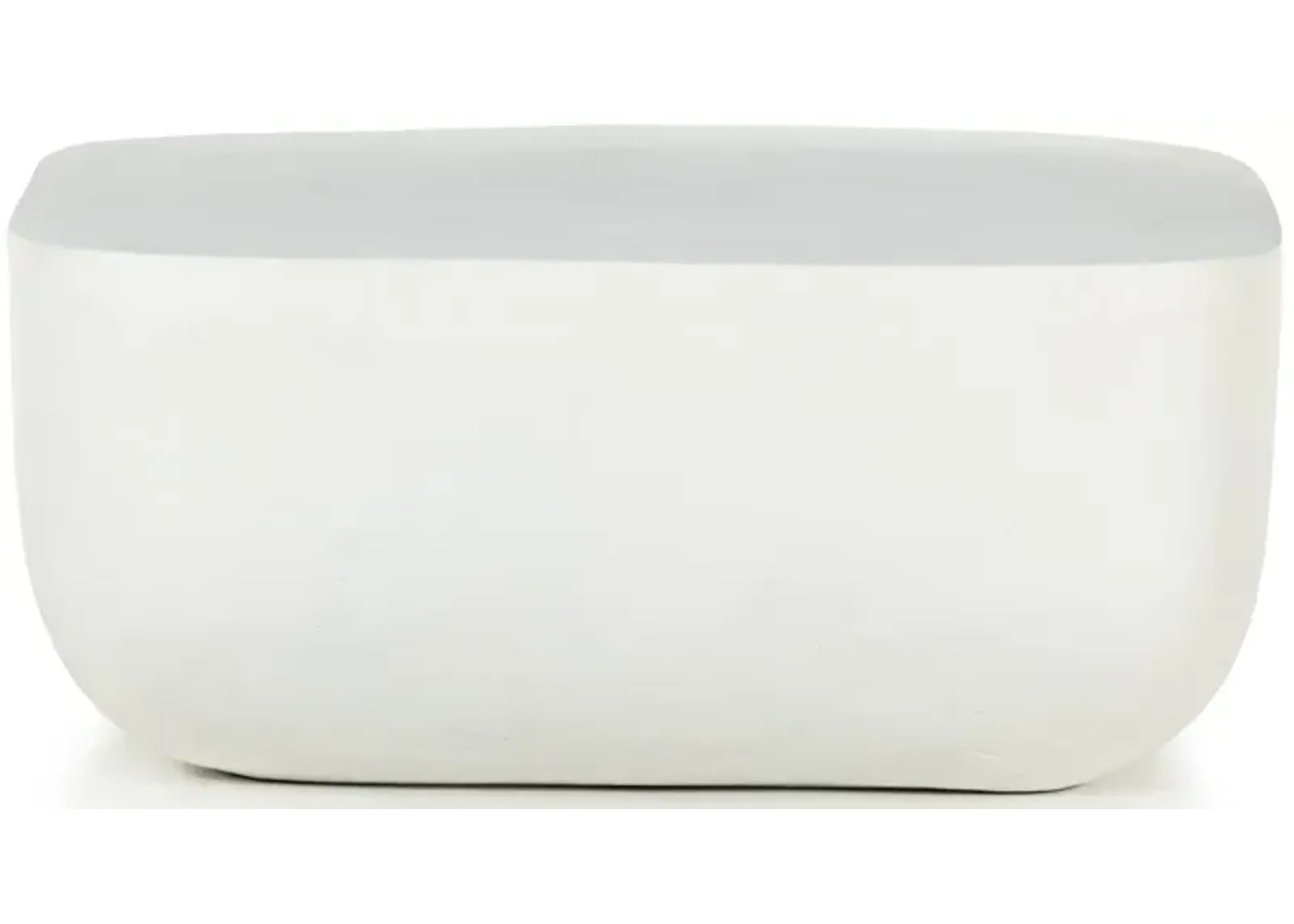 Basil Square Outdoor Coffee Table - Matte White