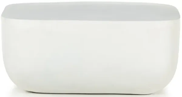 Basil Square Outdoor Coffee Table - Matte White
