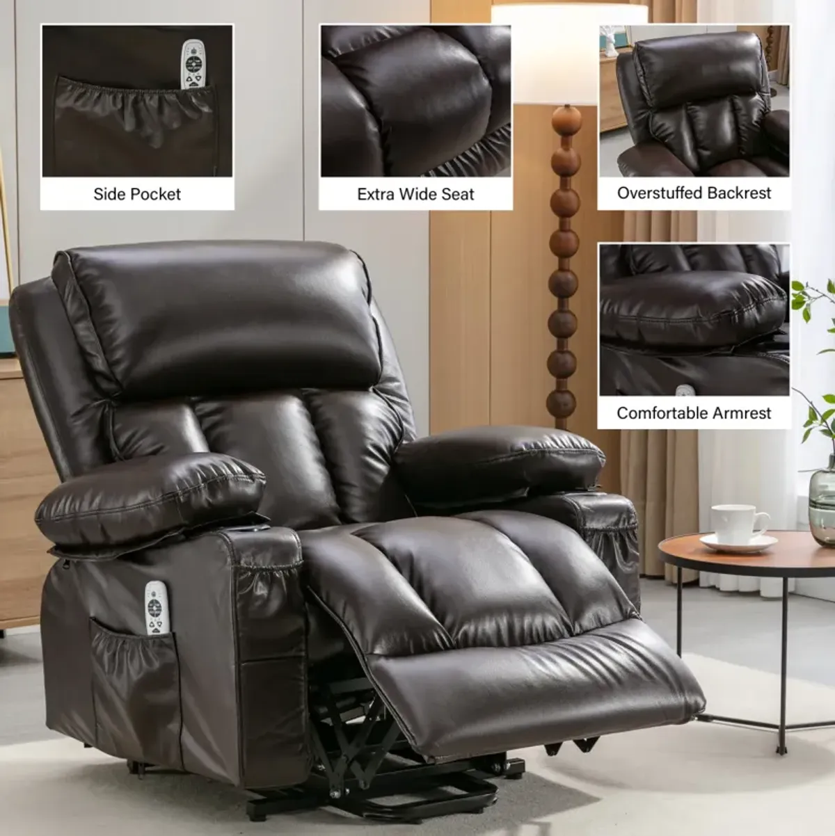 Electric Recliner Chair with Heat & Massage