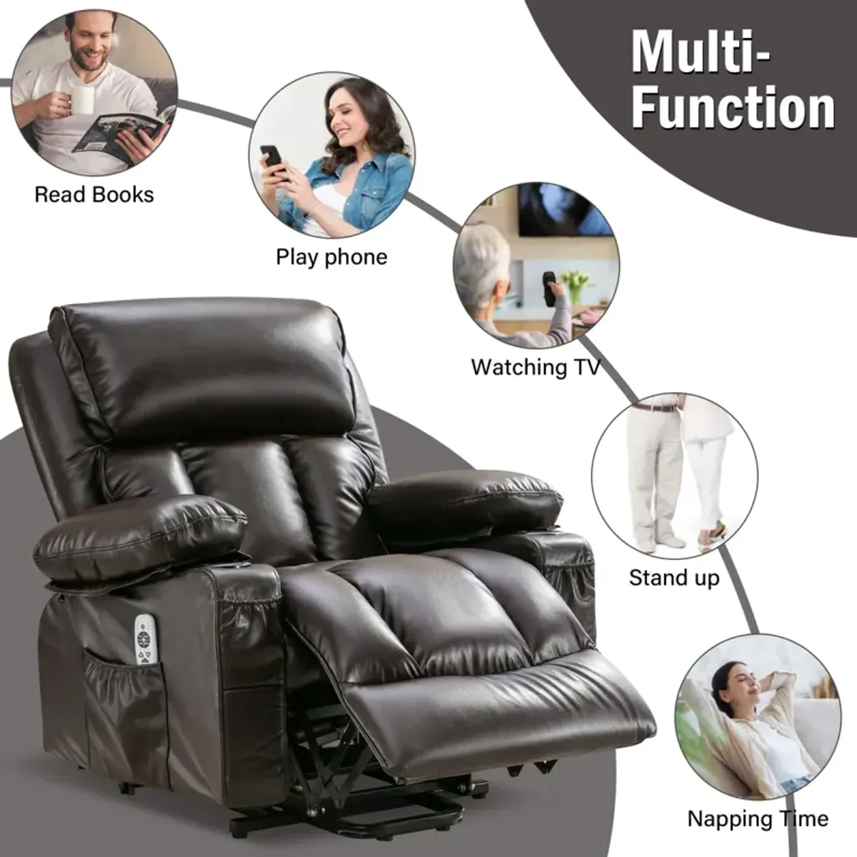 Electric Recliner Chair with Heat & Massage