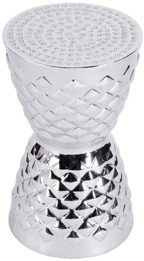 Butler Specialty Hudson Drum End Table, Silver