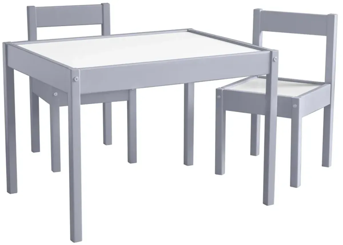 Baby Relax Percy 3-PC Kiddy Table & Chair Set, Gray