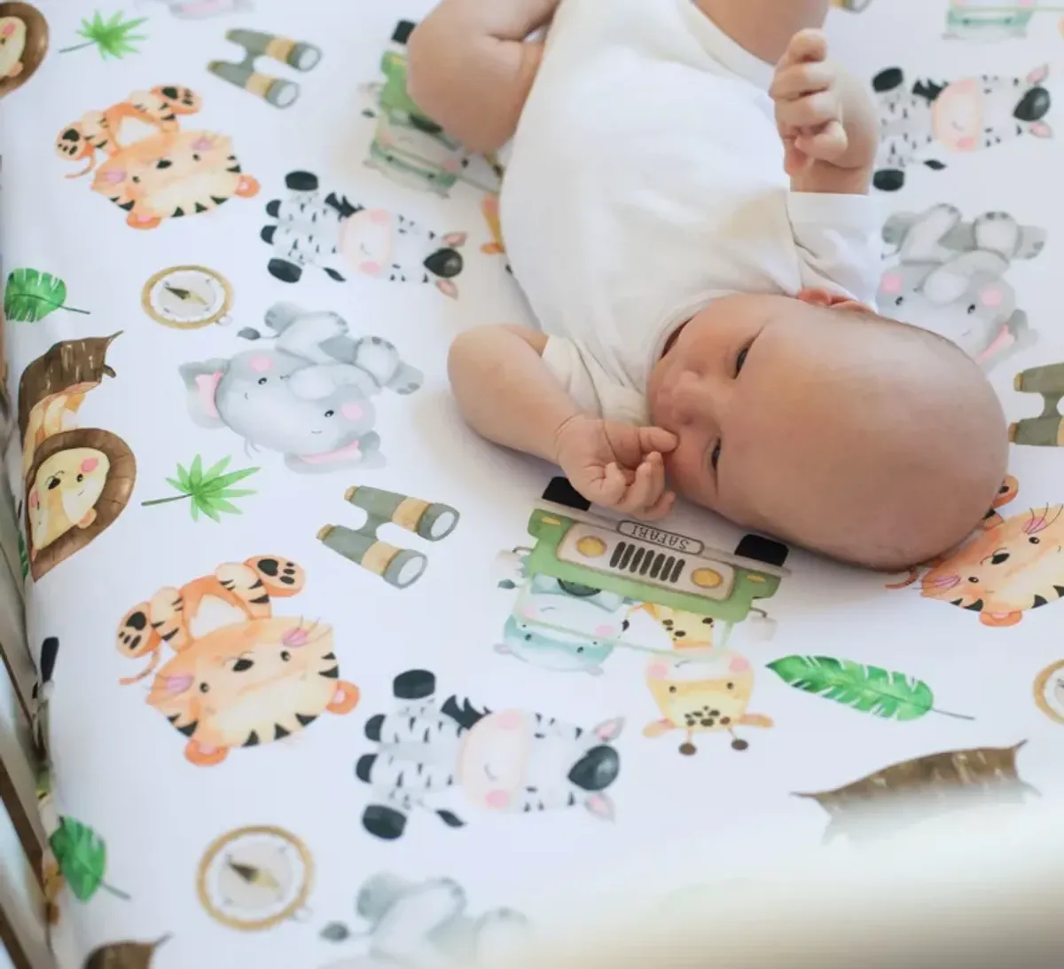 Super Soft Fitted Crib Sheet - Safari