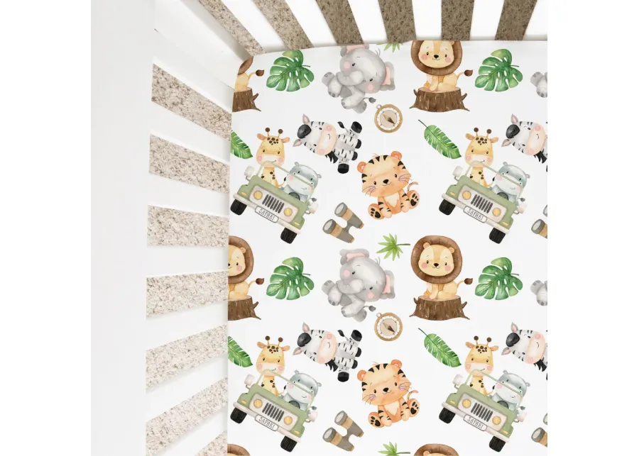 Super Soft Fitted Crib Sheet - Safari