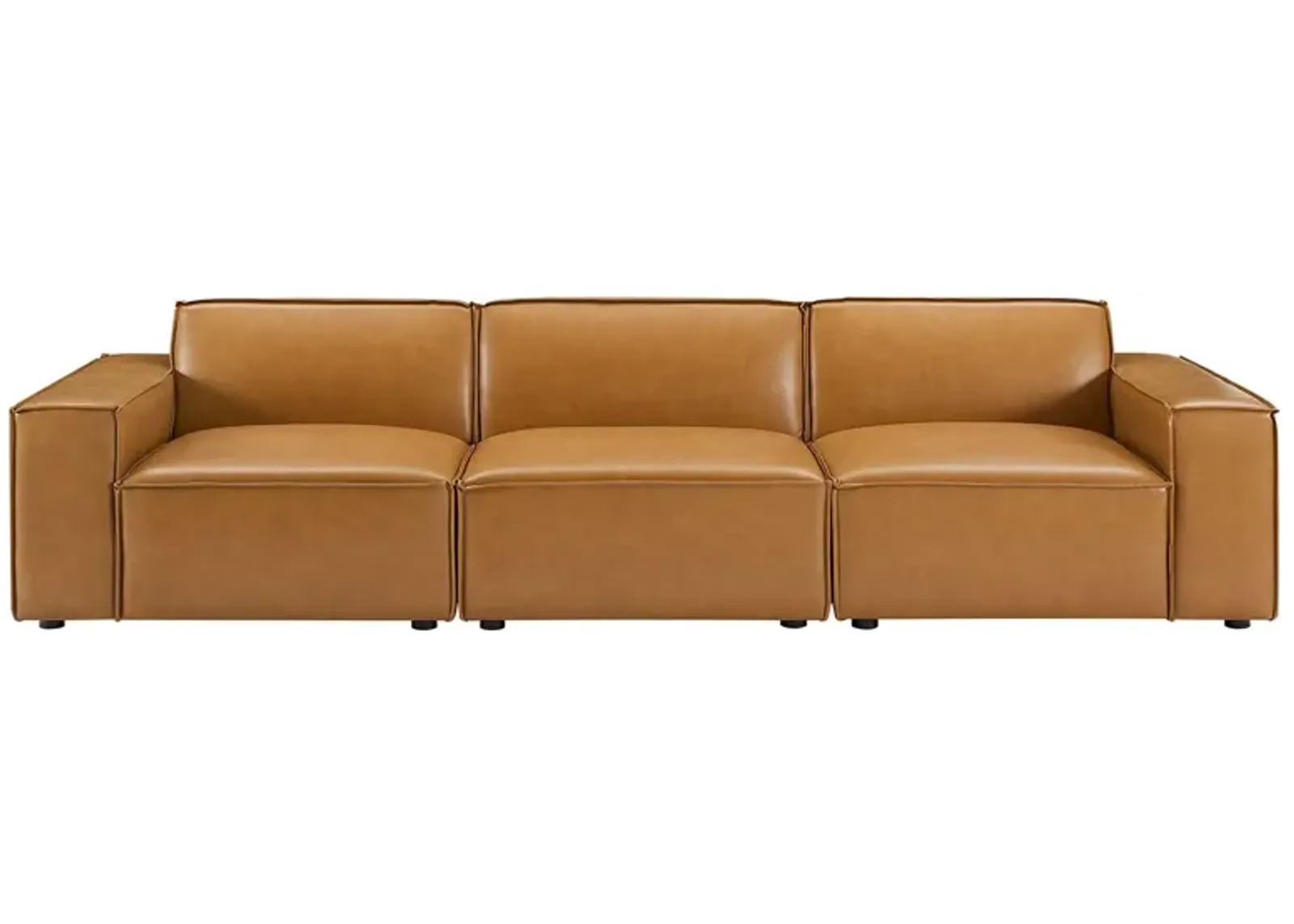 Restore Vegan Leather 3-Piece Sofa Brown EEI-4708-TAN