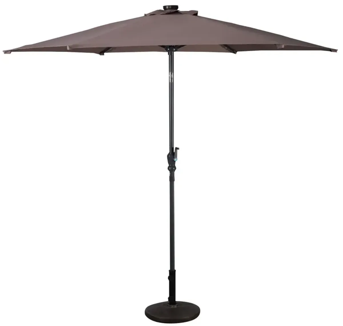 9FT Steel Patio Solar Umbrella LED Patio Market