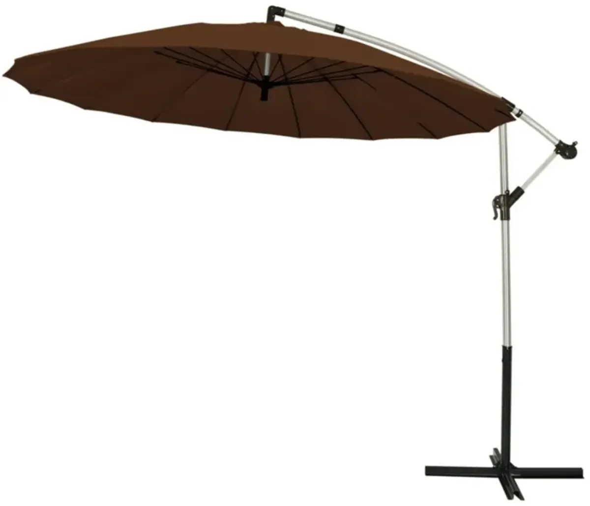 10 Feet Patio Offset Umbrella Market Hanging Umbrella for Backyard Poolside Lawn Garden