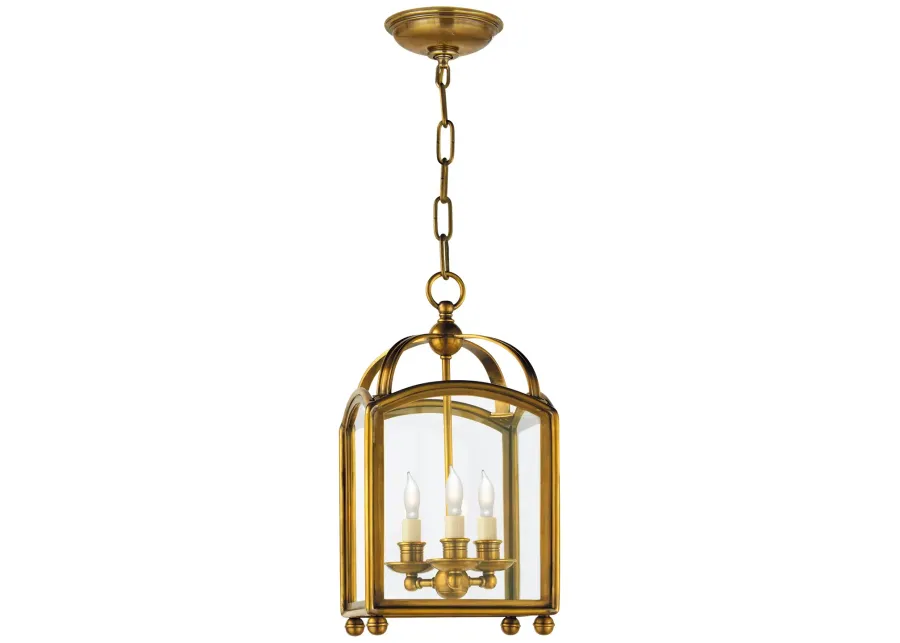 Arch Top Mini Lantern in Antique-Burnished Brass