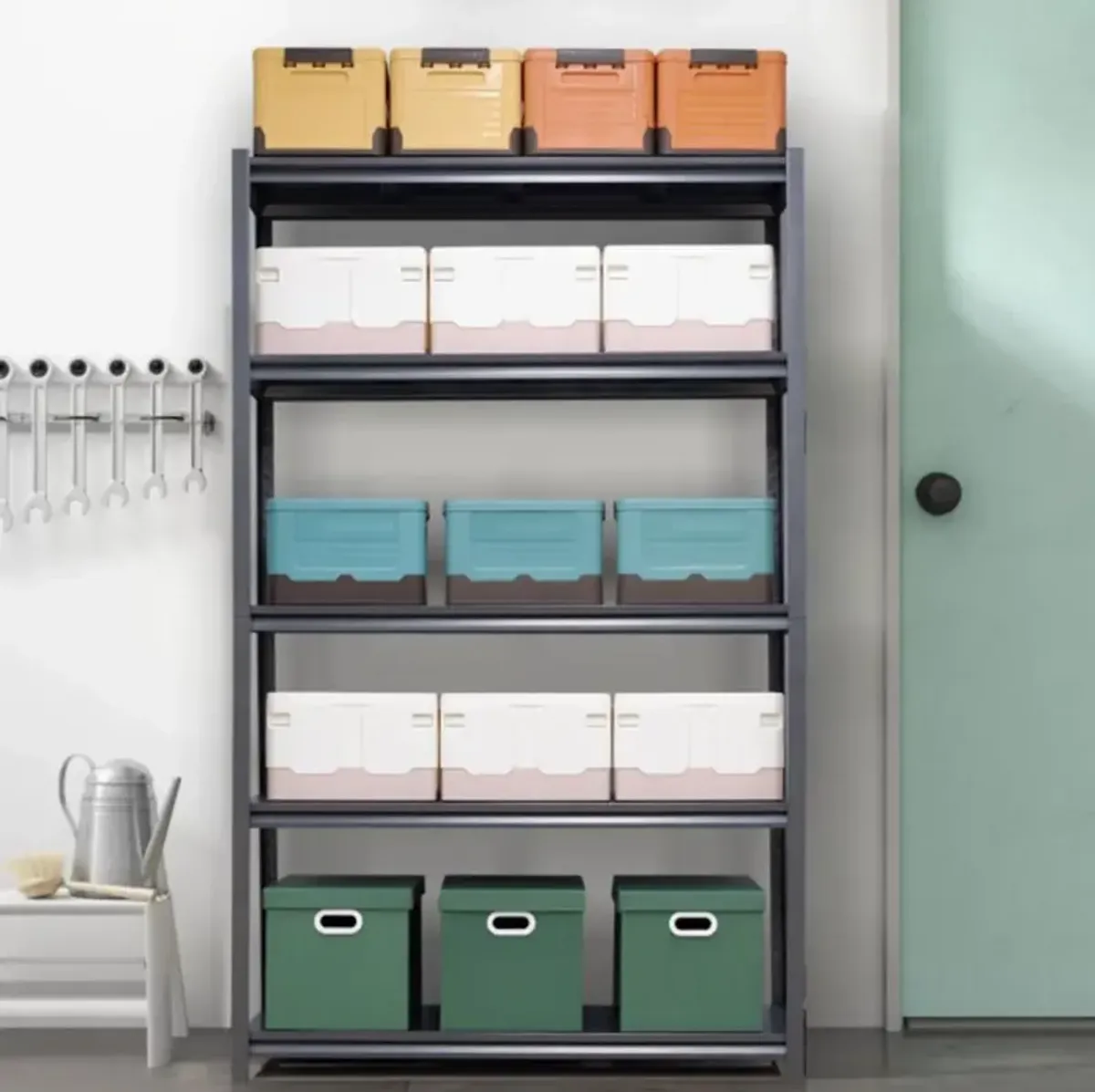 5-Tier Storage Shelving Unit Adjustable Heavy-Duty Garage Shelf & Industrial Utility Rack for Organization