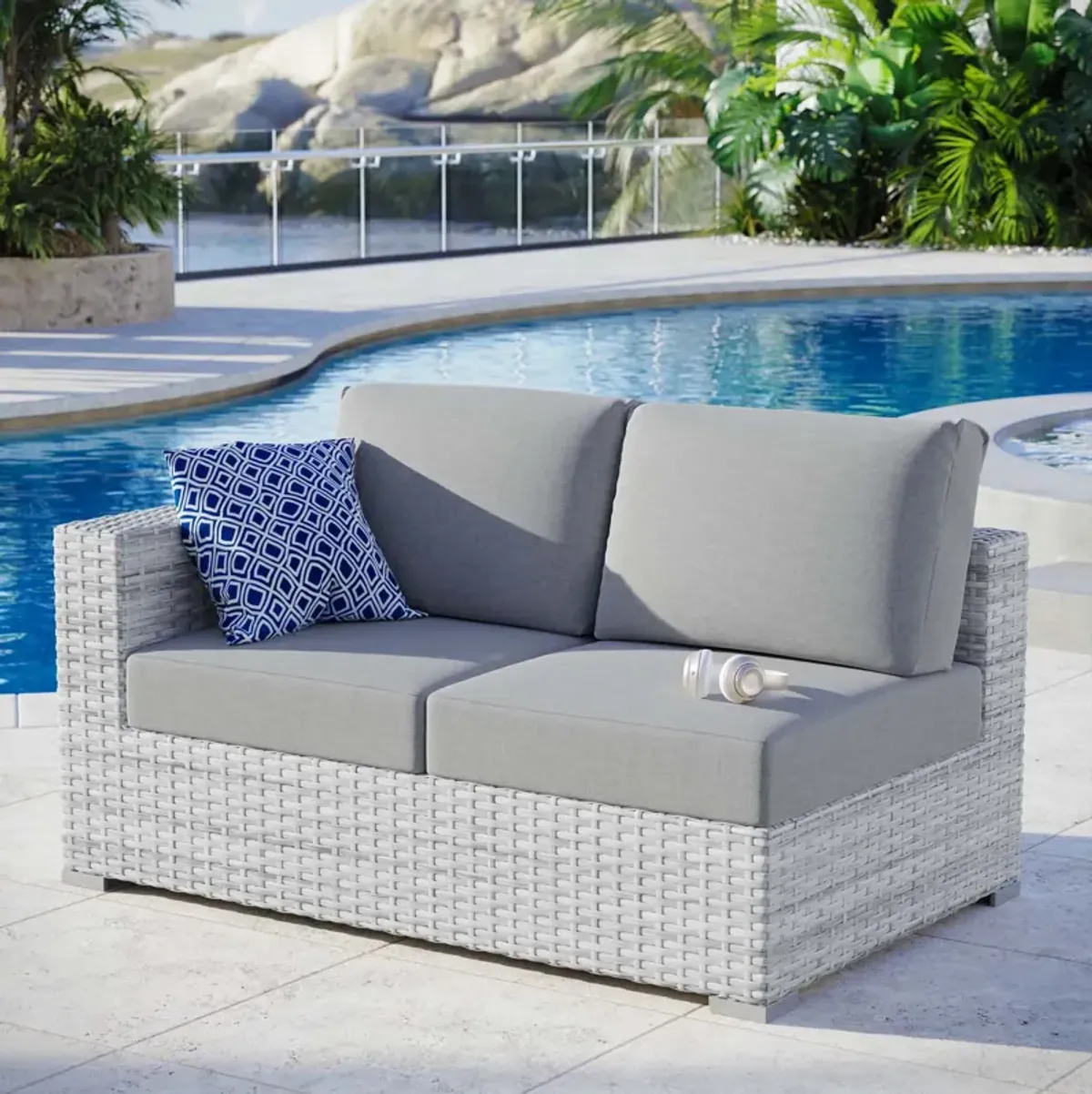 Modway - Convene Outdoor Patio Left-Arm Loveseat