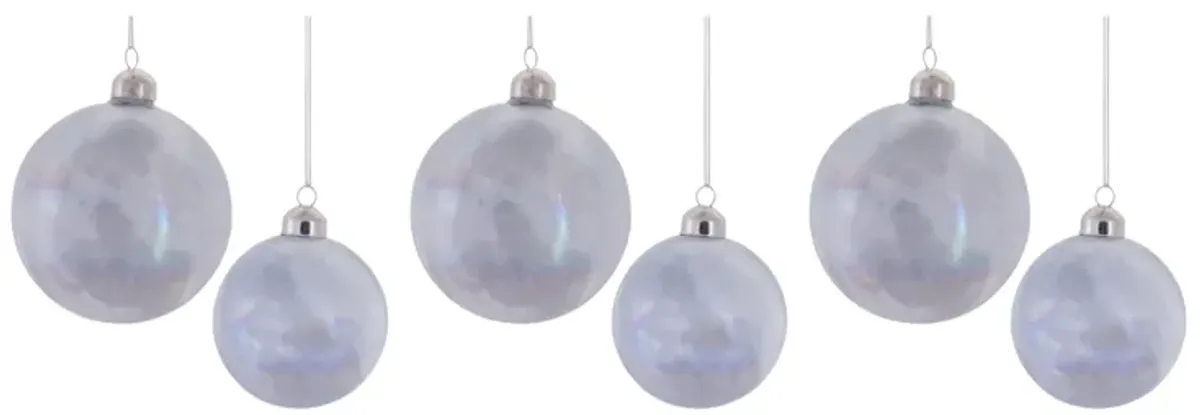 Irredescent Glass Ball Ornament (Set of 6)