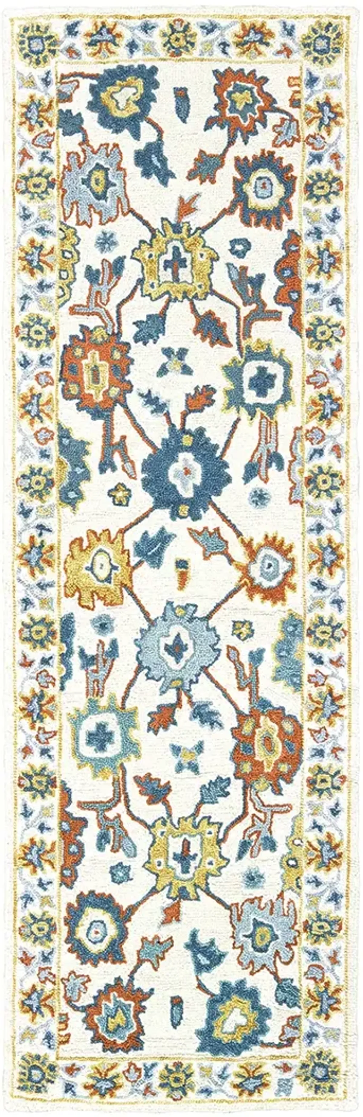 Zahra 2'6" x 8' Ivory Rug