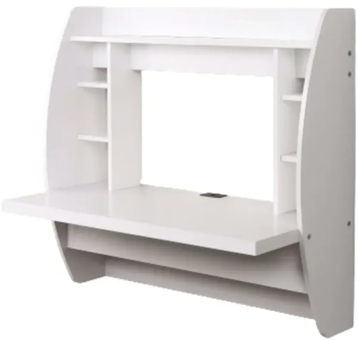 Hivvago White Wall-Mounted Modern Space Saving Laptop Computer Desk