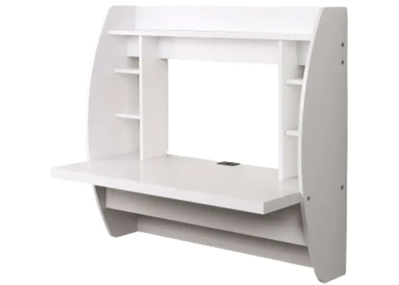 Hivvago White Wall-Mounted Modern Space Saving Laptop Computer Desk