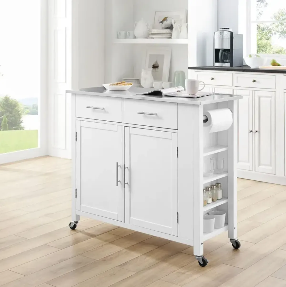 Crosley Furniture Stainless Steel Top Full-Size Kitchen Island & Cart