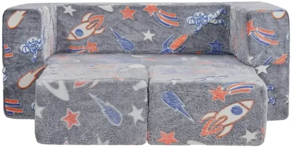4-Piece Kids Couch Set with Removable Covers for Toddlers, Playroom or Bedroom Use