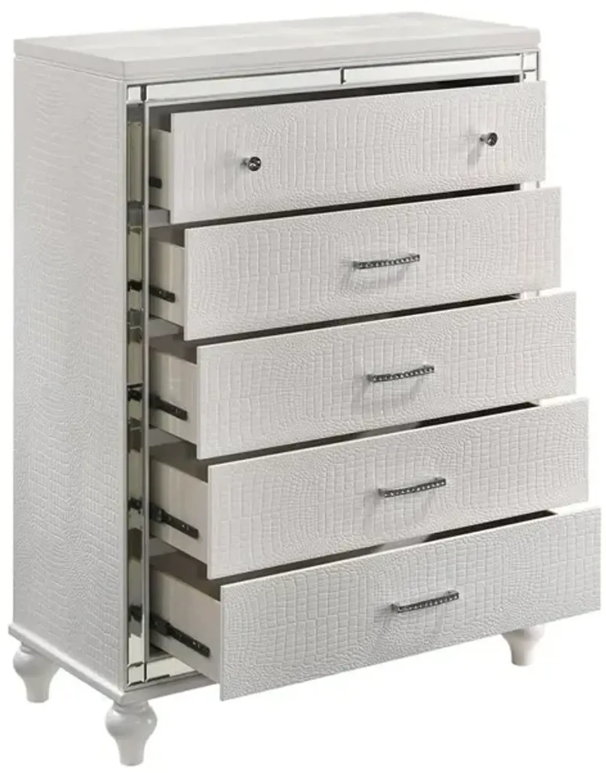 New Classic Furniture Furniture Modern Style Solid Wood Chest in White Finish