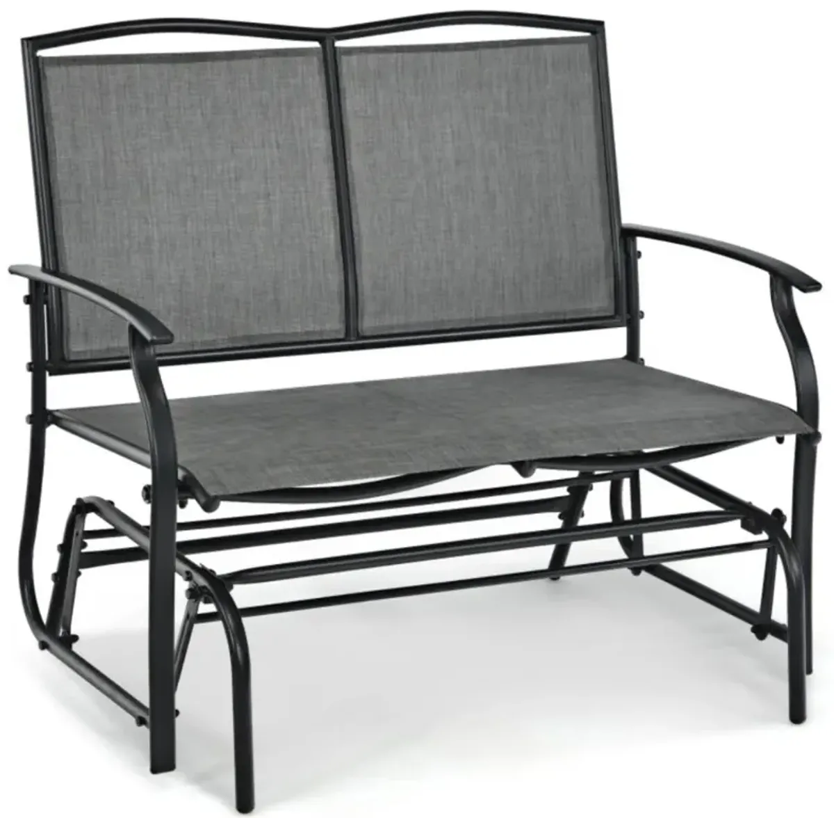 Hivvago Iron Patio Rocking Chair for Outdoor Backyard and Lawn