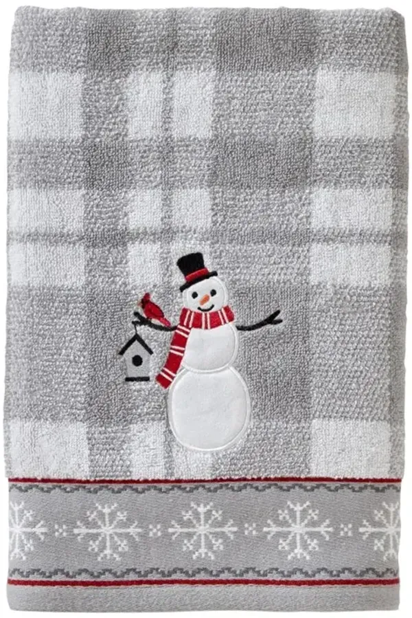 SKL Home By Saturday Knight Ltd Whistler Snowman Bath Towel - 24X48", Gray