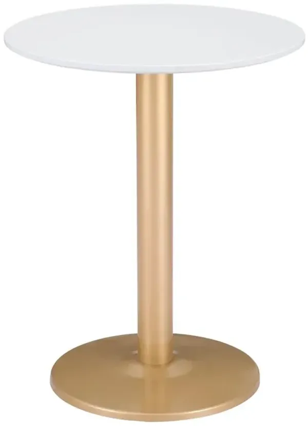 Belen Kox Alto Bistro Table, White & Gold, Belen Kox