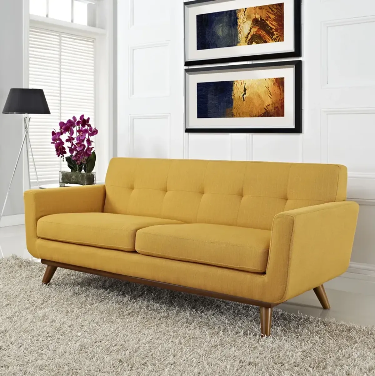 Engage Upholstered Fabric Loveseat