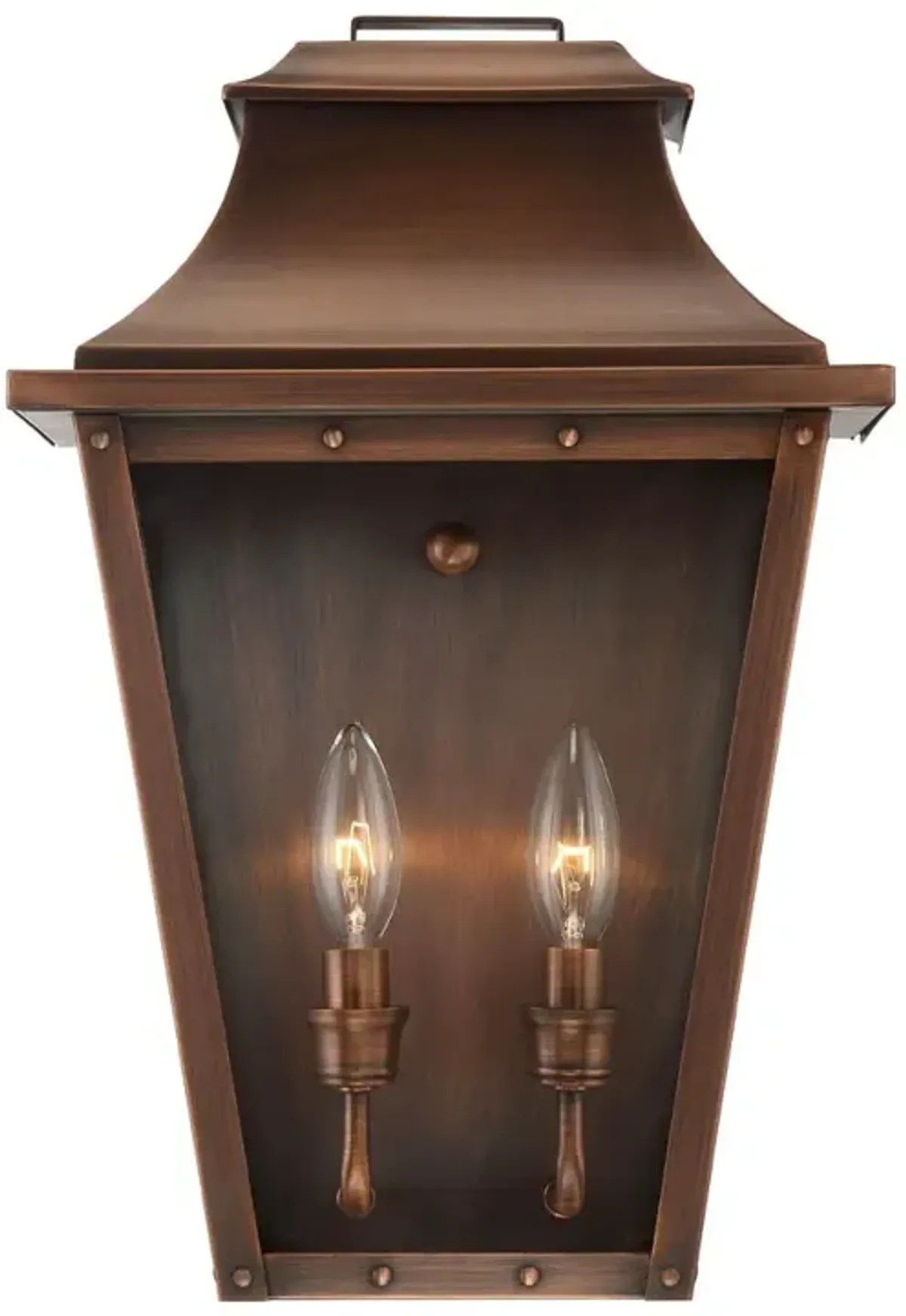 Hivvago Coventry 2-Light Copper Patina Pocket Wall Light