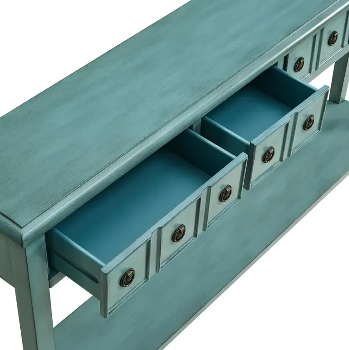 Powell Sadie Teal Long Console