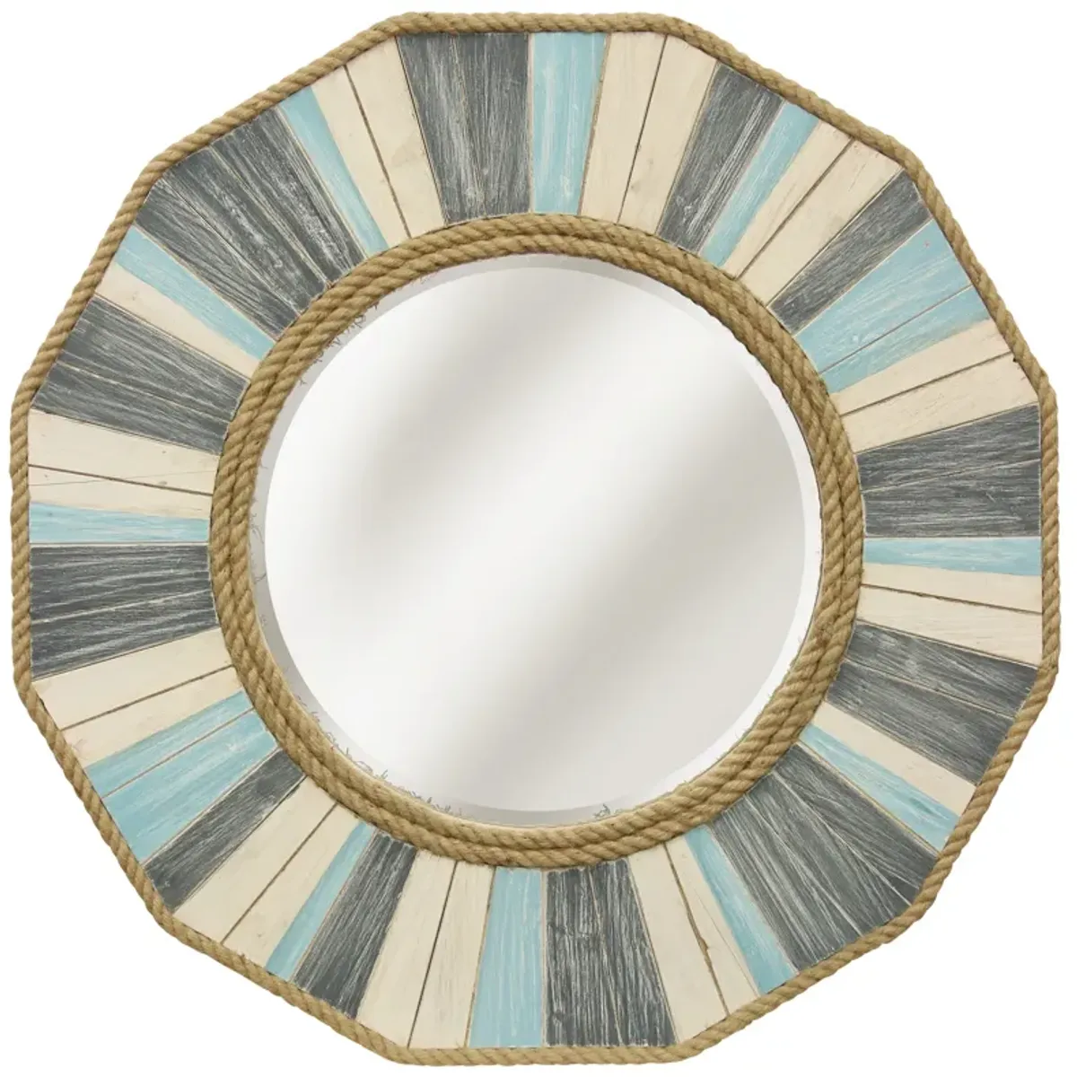 Wood Frame Beveled Mirror