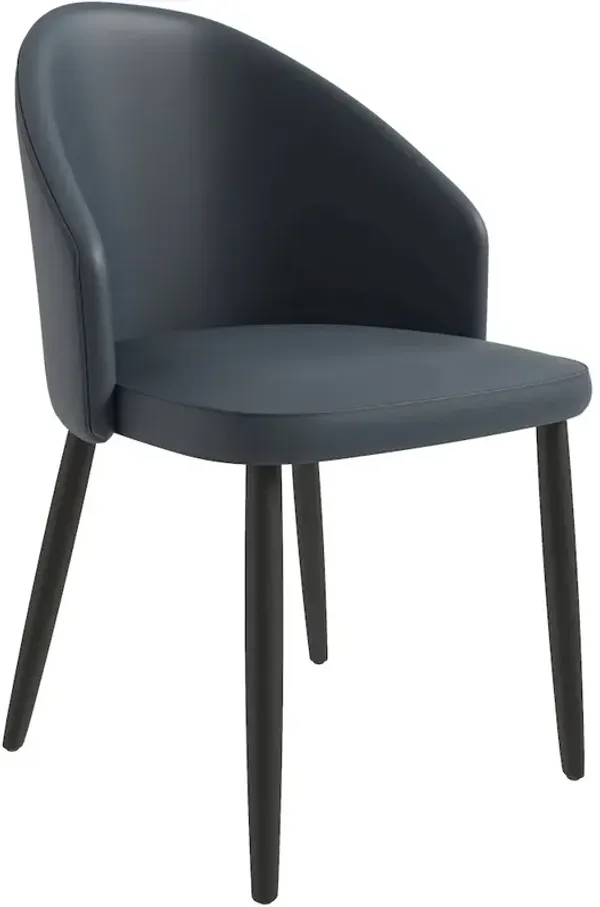 LeisureMod Paradiso Collection Modern Dining Seat in Black