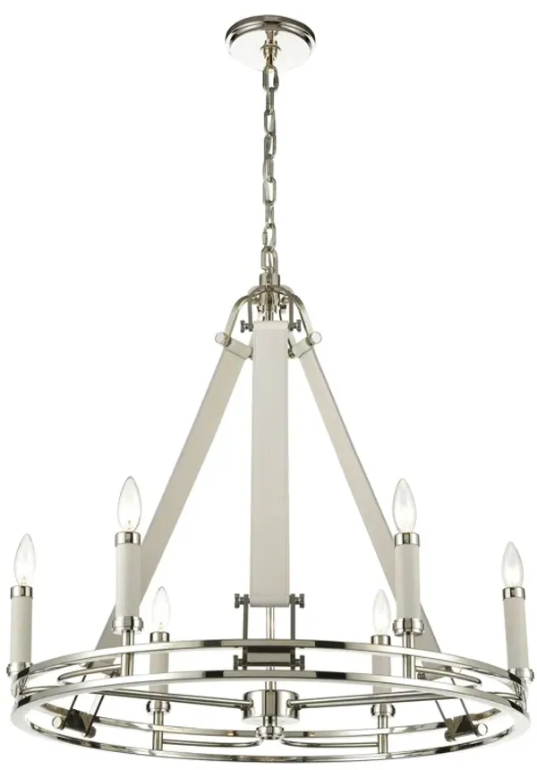 Bergamo 29" Wide 6-Light Chandelier