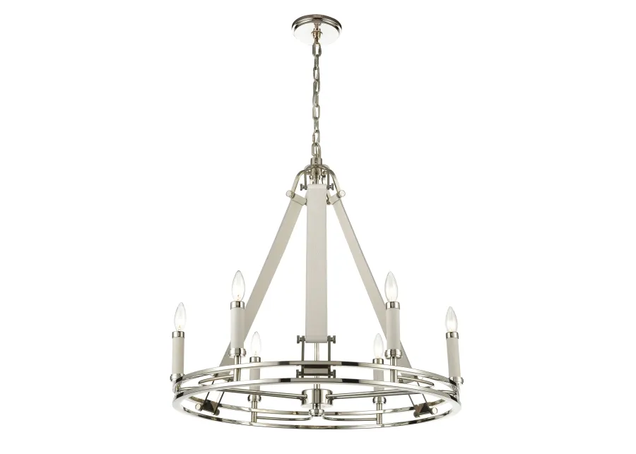 Bergamo 29" Wide 6-Light Chandelier