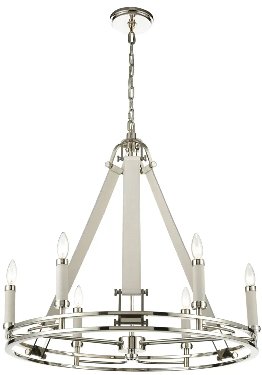 Bergamo 29" Wide 6-Light Chandelier